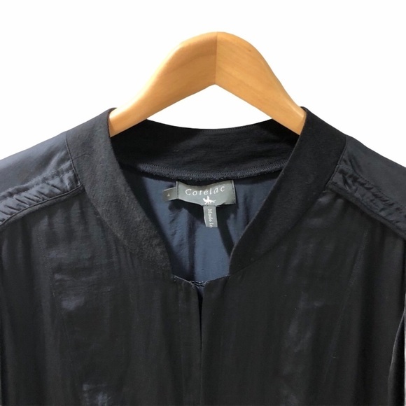 Cotelac Blazer Jacket Black Open Front Size XXL Blazer Coatigan - Picture 2 of 10